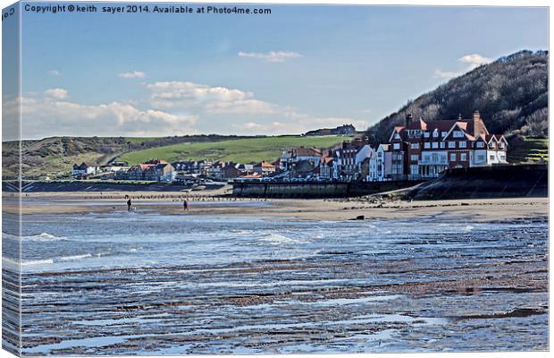 Sandsend From The Beach Canvas Print by keith sayer