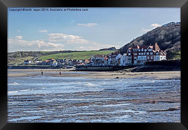 Sandsend From The Beach Framed Print by keith sayer