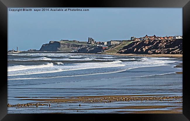 The Cliffs at Whitby Framed Print by keith sayer