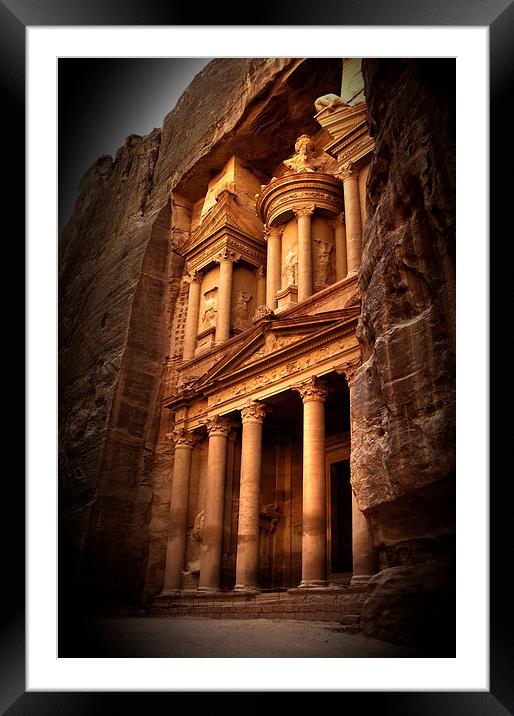 Treasury Temple in Petra Jordan Framed Mounted Print by Heather Wise
