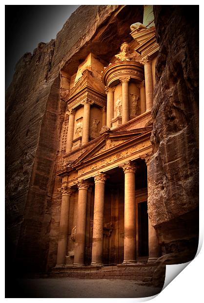 Treasury Temple in Petra Jordan Print by Heather Wise