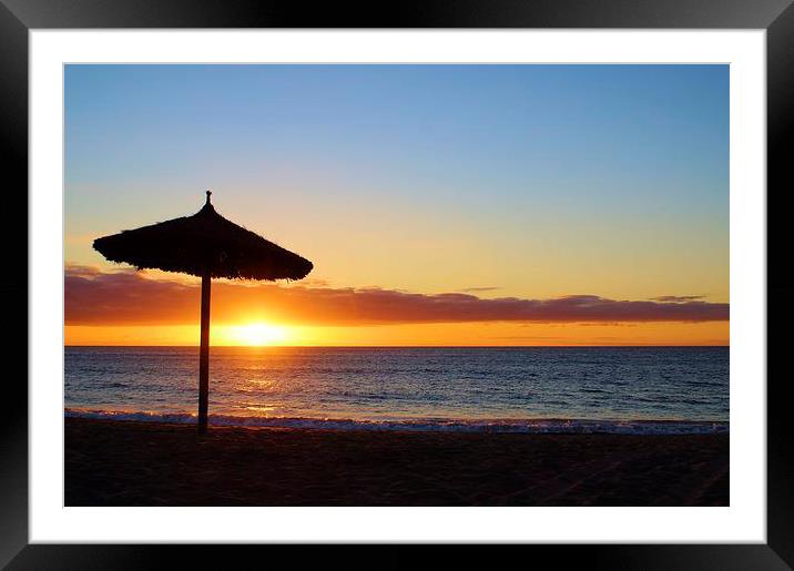 Desert Island Sunset beach Framed Mounted Print by Brian  Raggatt