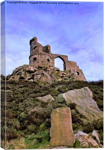 Mowcop Folly Colour Canvas Print by Brian  Raggatt