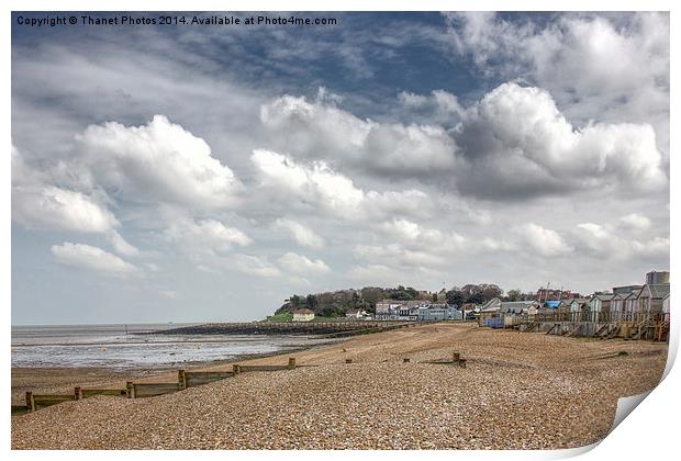 Whitstable beach Print by Thanet Photos