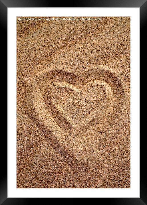 Two Hearts as One Framed Mounted Print by Brian  Raggatt