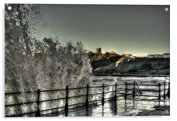 Stormy Seas Acrylic by Andrew McCauley