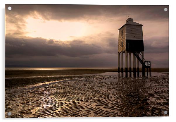 Burnham-on-Sea Low lighthouse Acrylic by Simon West