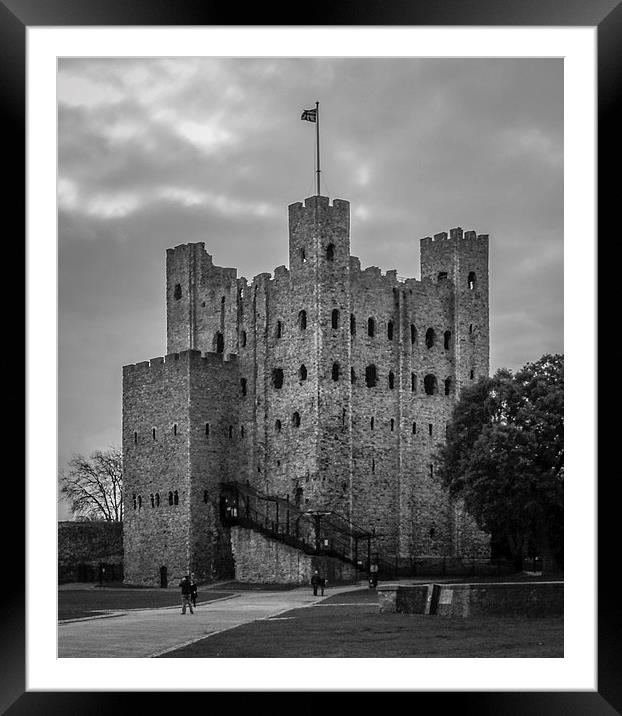 Rochester Castle Framed Mounted Print by Stewart Nicolaou