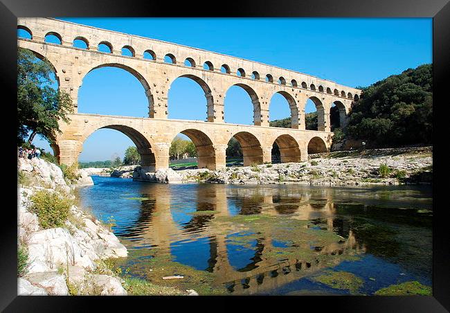 Pont du Gard, aqueduct, Languedoc, France Framed Print by Peter Bundgaard Kris