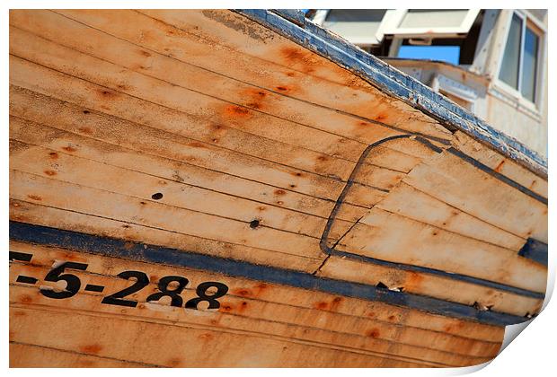 Boat Under Repair Print by Jonathan Parkes