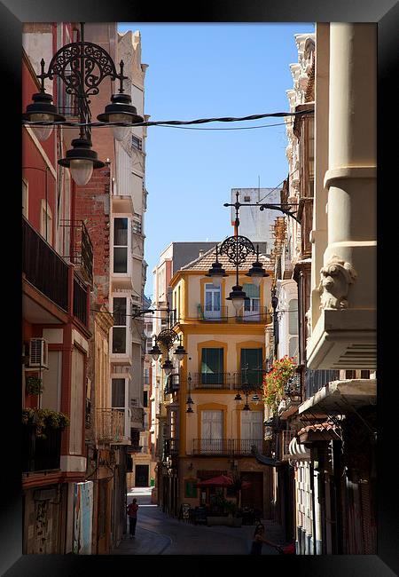 Spanish Street at Noon Framed Print by Jonathan Parkes