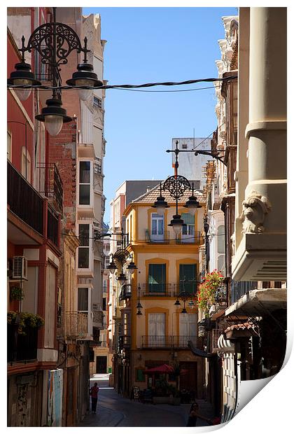 Spanish Street at Noon Print by Jonathan Parkes
