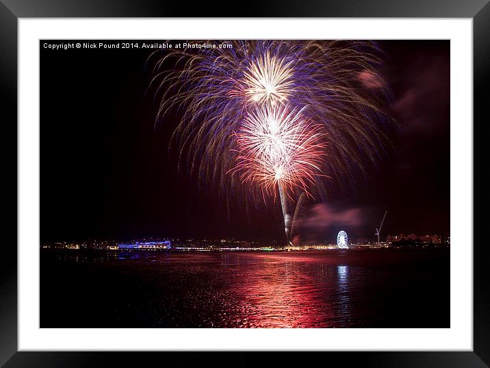 Fireworks at Weston-super-Mare Framed Mounted Print by Nick Pound