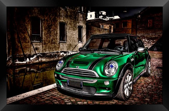 Mini Cooper Framed Print by Guido Parmiggiani