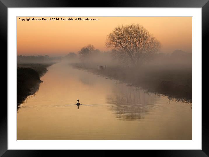 Dawn at the South Drain Framed Mounted Print by Nick Pound