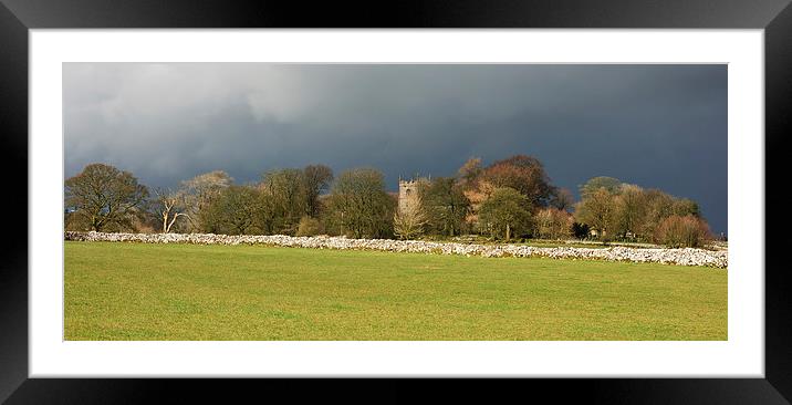 Alstonefield Church Framed Mounted Print by David Morton