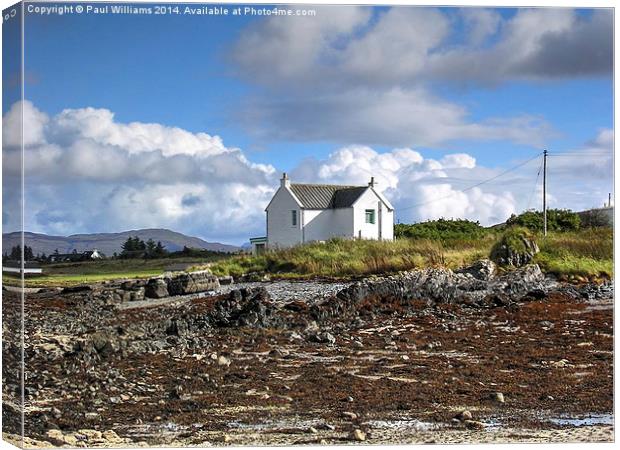 White House on Skye Canvas Print by Paul Williams
