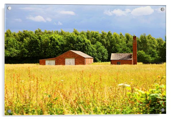 Farm Buildings in Summer Acrylic by Jonathan Parkes