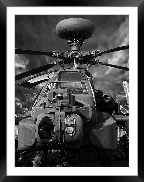 Apache Gunship Framed Mounted Print by sean clifford