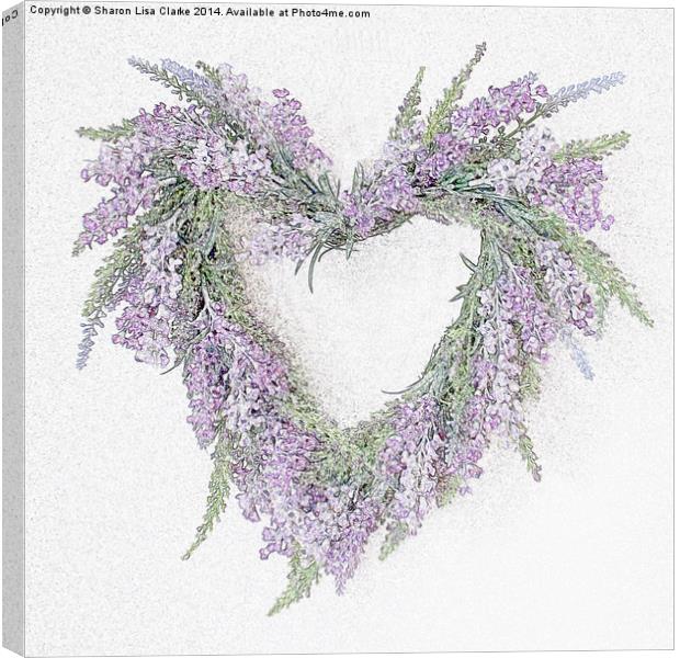 Lavender Heart Canvas Print by Sharon Lisa Clarke