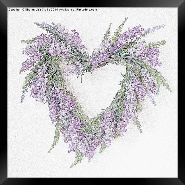Lavender Heart Framed Print by Sharon Lisa Clarke