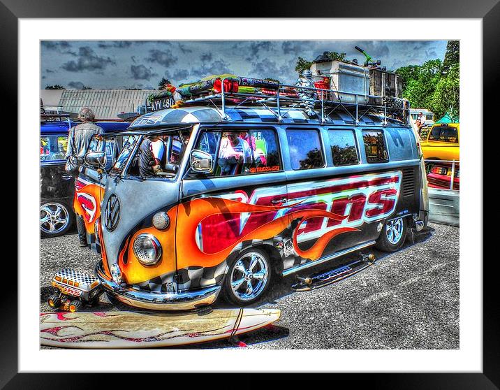 hdr vw campervan Framed Mounted Print by nick wastie