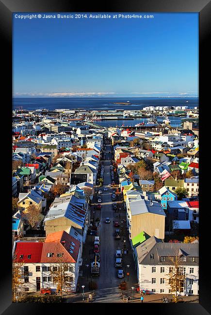 Reykjavik Cityscape Framed Print by Jasna Buncic