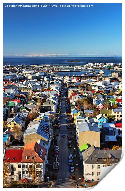Reykjavik Cityscape Print by Jasna Buncic