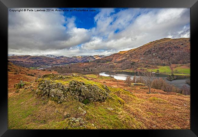 View over Rydal Water towards Grasmere Framed Print by Pete Lawless