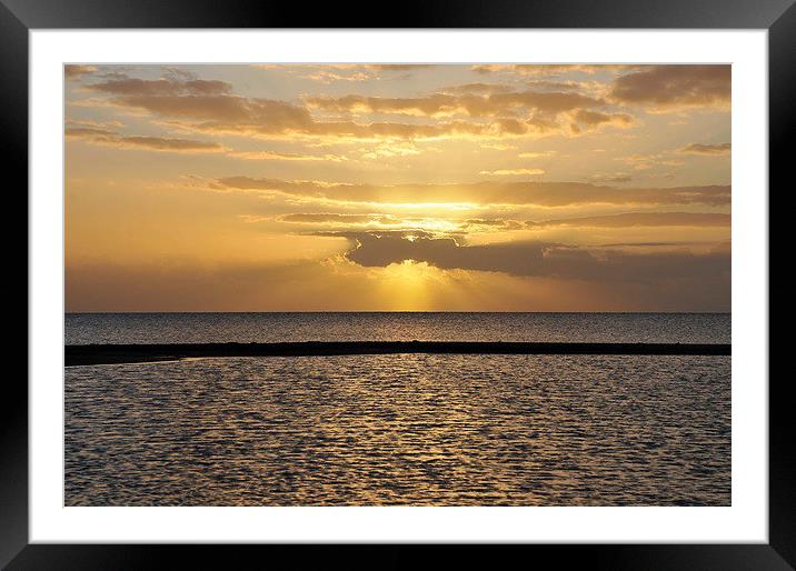 Sunset at Mangroovy Beach Framed Mounted Print by Jacqueline Burrell