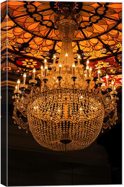 The Chandelier Canvas Print by Asha Suadwa