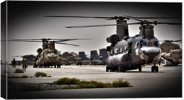 Ch47 Aircraft Chinook Helicopter Canvas Print by Heather Wise