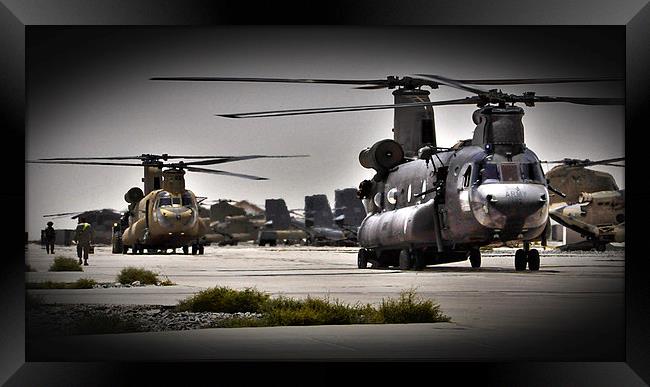 Ch47 Aircraft Chinook Helicopter Framed Print by Heather Wise