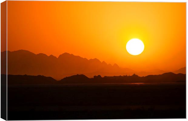Afghanistan Sunset Canvas Print by Heather Wise