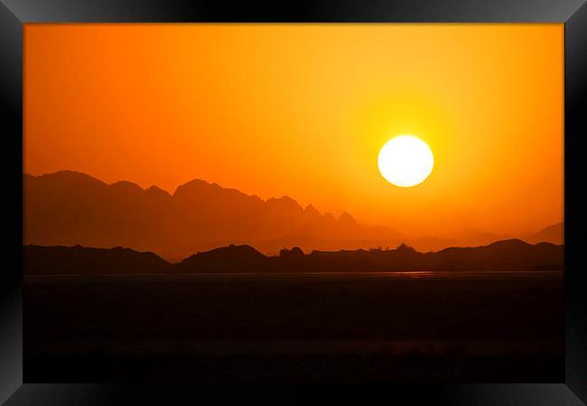 Afghanistan Sunset Framed Print by Heather Wise