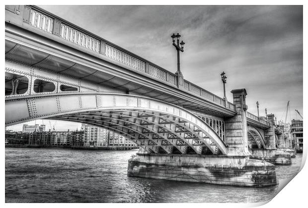 Southwark Bridge London Print by David Pyatt
