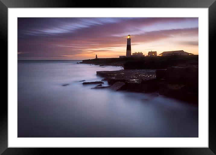 Dusk at Portland Bill Framed Mounted Print by Chris Frost