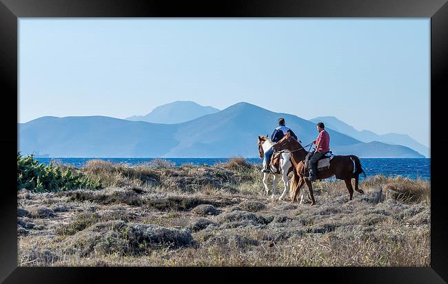 Horsemen of Kos Framed Print by Mark Ewels