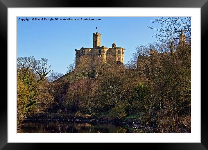 Warkworth Castle Framed Mounted Print by David Pringle
