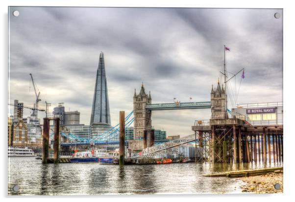 River Thames View Acrylic by David Pyatt