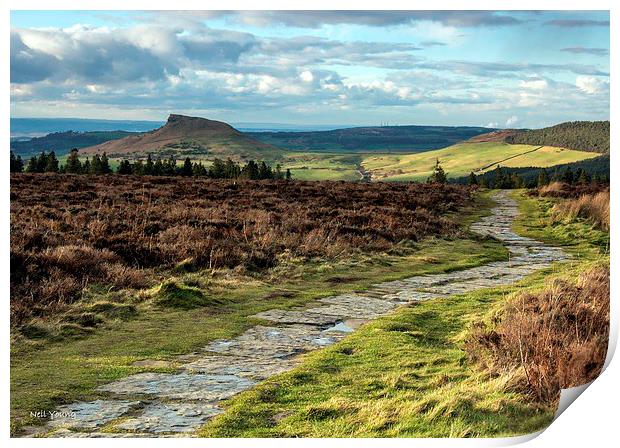 Roseberry Topping from Cleveland Way Print by Neil Young