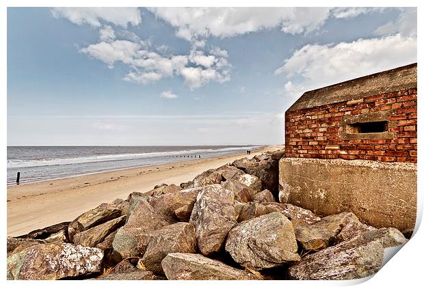 Brancaster Defences Old and New Print by Paul Macro
