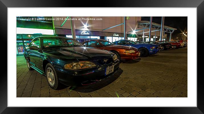 American Cars Framed Mounted Print by Dawn O'Connor