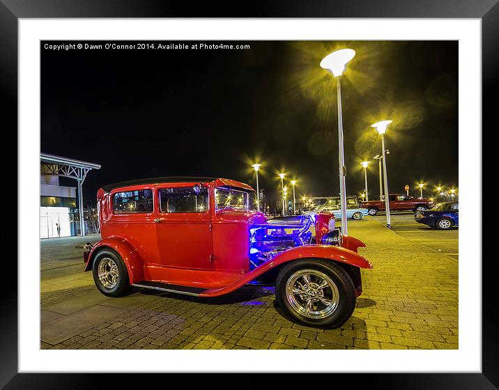 American Car Framed Mounted Print by Dawn O'Connor