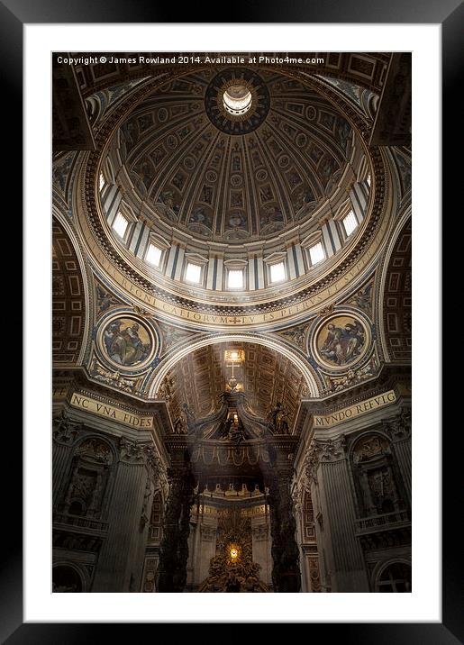 Sunlight in St Peters Framed Mounted Print by James Rowland
