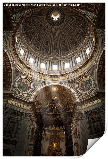 Sunlight in St Peters Print by James Rowland