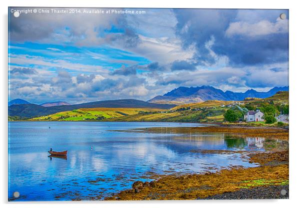 Loch Harport and the Cuillins 3 Acrylic by Chris Thaxter