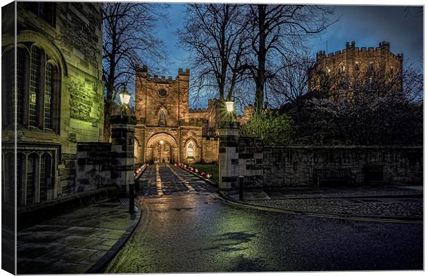 Durham Castle Gatehouse and Keep Canvas Print by Kevin Tate