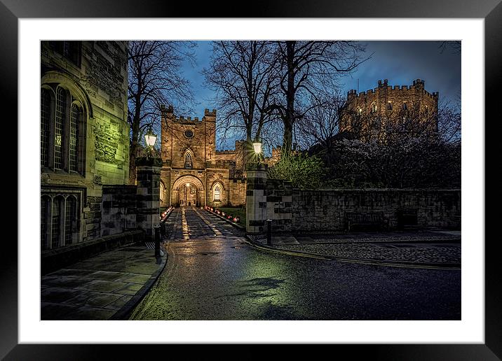 Durham Castle Gatehouse and Keep Framed Mounted Print by Kevin Tate