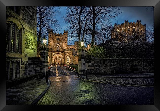 Durham Castle Gatehouse and Keep Framed Print by Kevin Tate